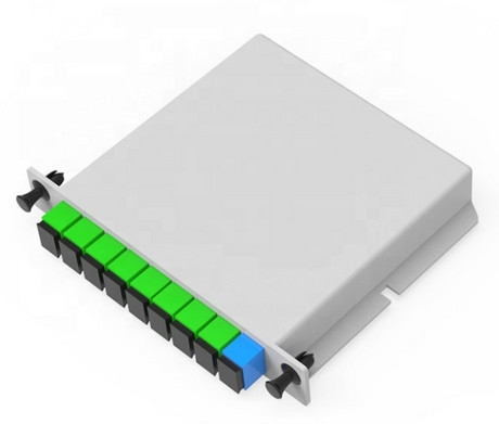 FTTH 1x12 PLC Splitter Optical Fiber With SC / APC Connector FTTH Cassette