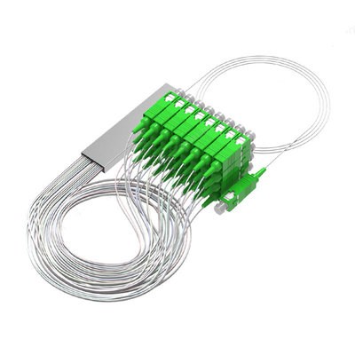 SC APC UPC 1 X 8 Fiber Optic PLC Splitter SC Splitter Mini Tube Type Splitter