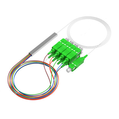SC APC UPC 1 X 8 Fiber Optic PLC Splitter SC Splitter Mini Tube Type Splitter