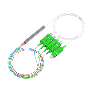 SC APC UPC 1 X 8 Fiber Optic PLC Splitter SC Splitter Mini Tube Type Splitter