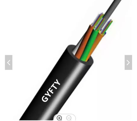 GYFTY Outdoor Aerial 24 48 Core Fiber Optic Cable With FRP Strength Member