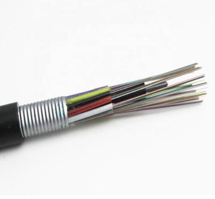 Outdoor Duct Singlemode G652d Armored Fiber Optic Cable GYTA 12 24 36 48 72 Core